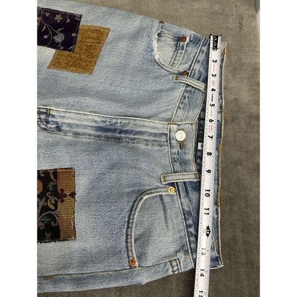 RE/DONE | Levi's 70s Loose Flare INDIGO PATCH Jeans Size 26 - Picture 12 of 16